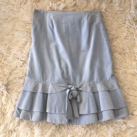 Lavender Anthropologie ruffle skirt with bow - Picture 2 of 4